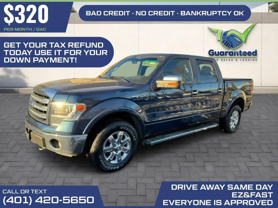 2013 Ford F-150 Lariat SuperCrew 4WD Azul Camioneta Todo terreno 6 velocidades Automática