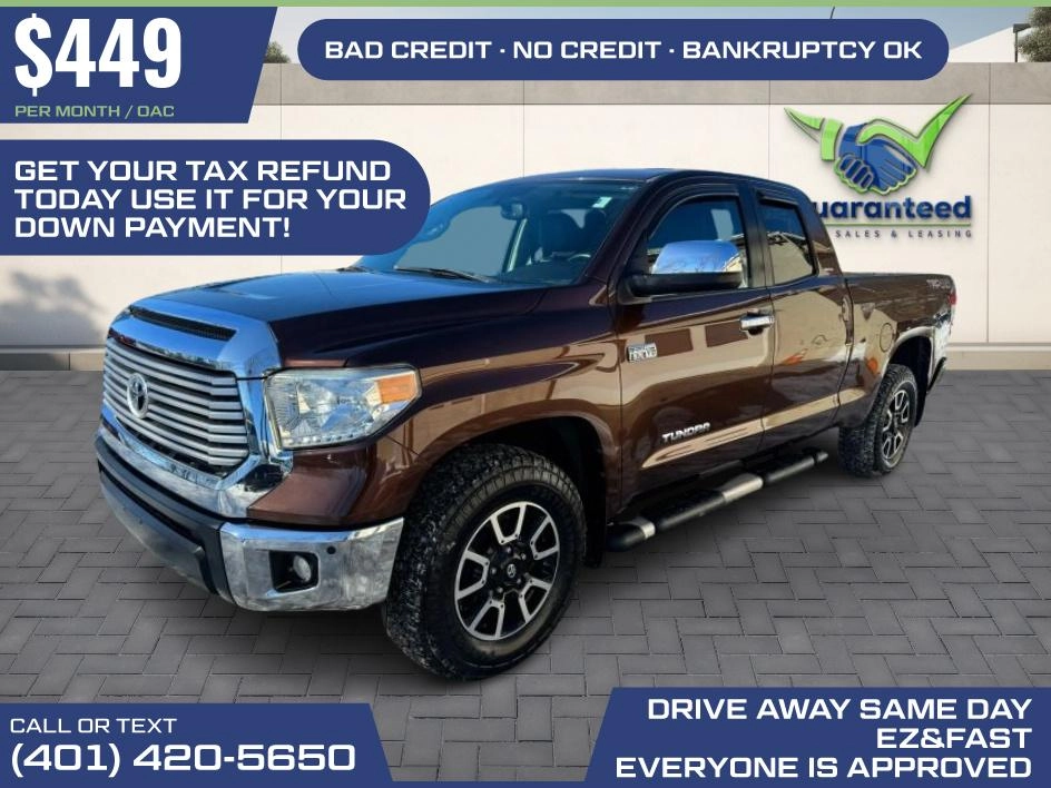Brown 2016 Toyota Tundra Limited Double Cab 5.7L 4WD Pickup Truck Four-Wheel Drive Automatic